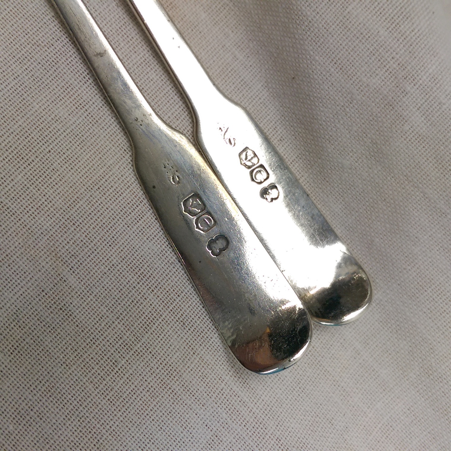Cased Pair of Georgian Sterling Silver Mustard Spoons – Edinburgh 1810 - Image 3