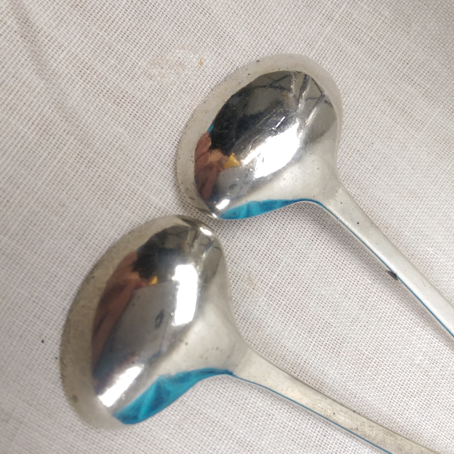 Cased Pair of Georgian Sterling Silver Mustard Spoons – Edinburgh 1810 - Image 4
