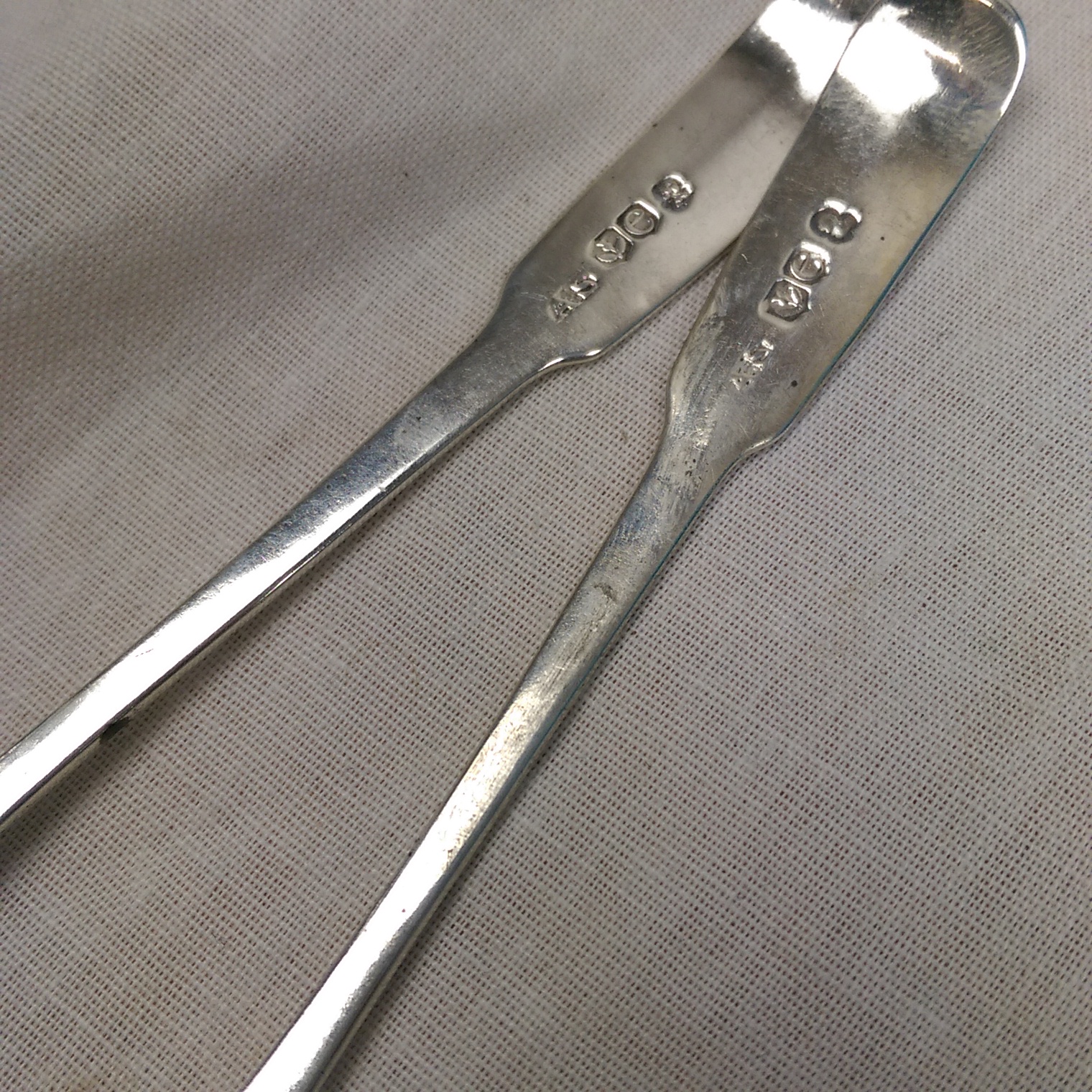 Cased Pair of Georgian Sterling Silver Mustard Spoons – Edinburgh 1810 - Image 5
