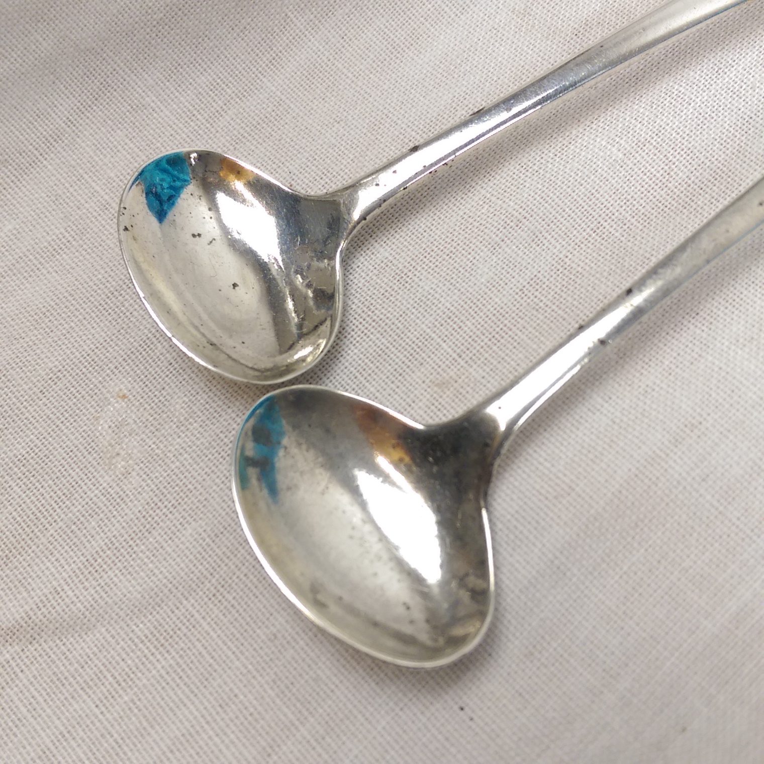 Cased Pair of Georgian Sterling Silver Mustard Spoons – Edinburgh 1810 - Image 6