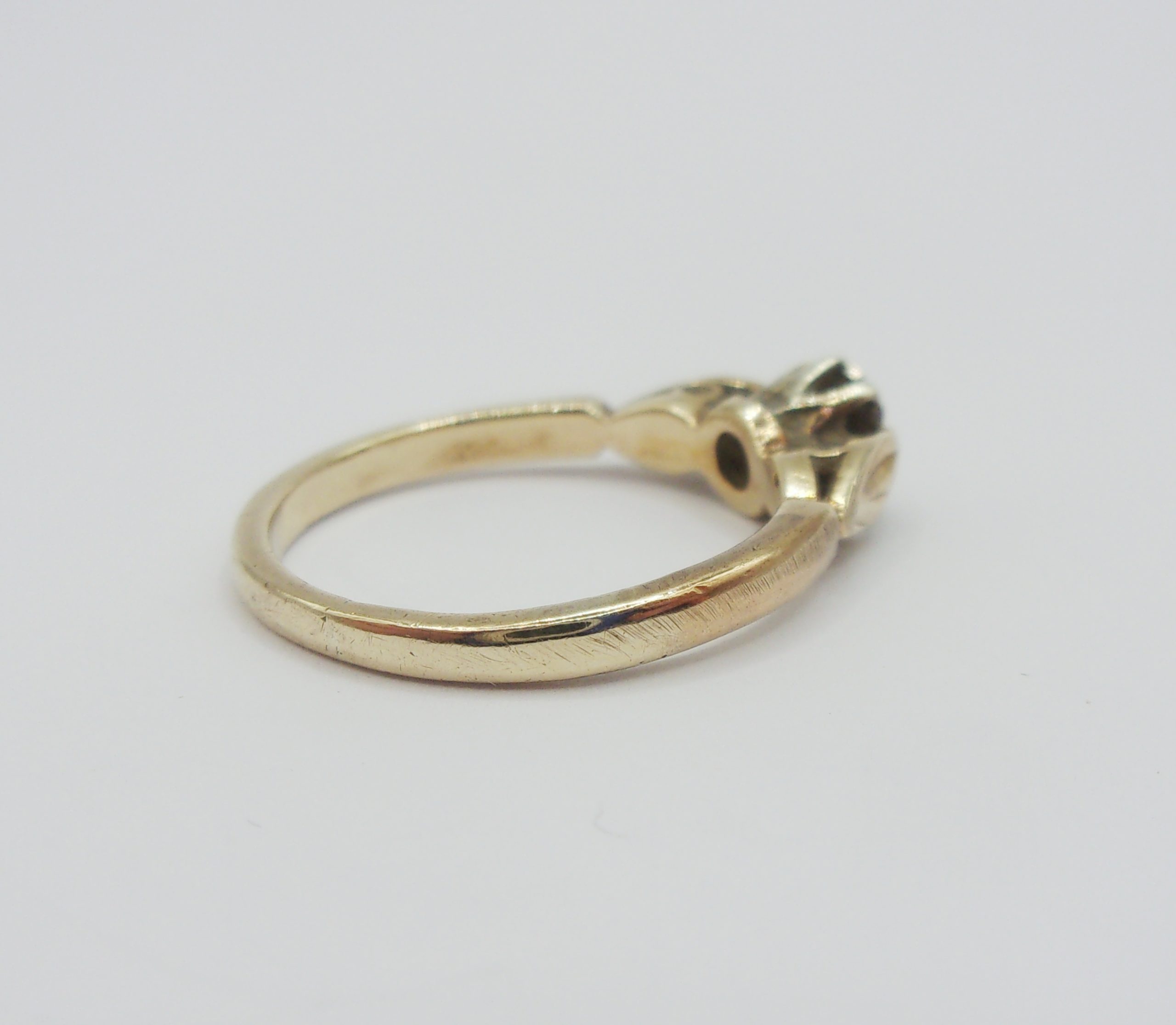 9ct Yellow Gold Diamond Solitaire Ring UK Size J+ US 5 - Image 4