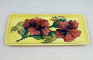 Moorcroft Yellow Hibiscus Pattern Pen Tray