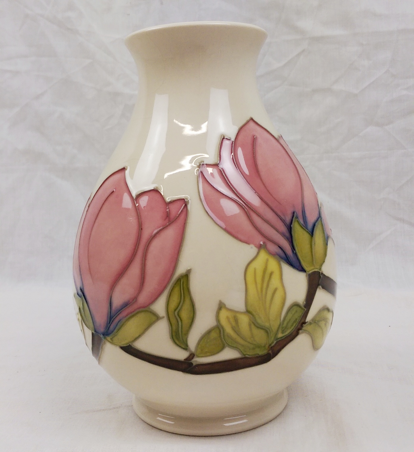 Moorcroft Hibiscus Pattern Vase - Image 3