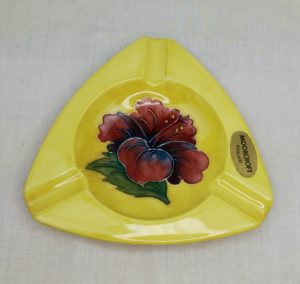 Moorcroft Yellow Hibiscus Pattern Ashtray