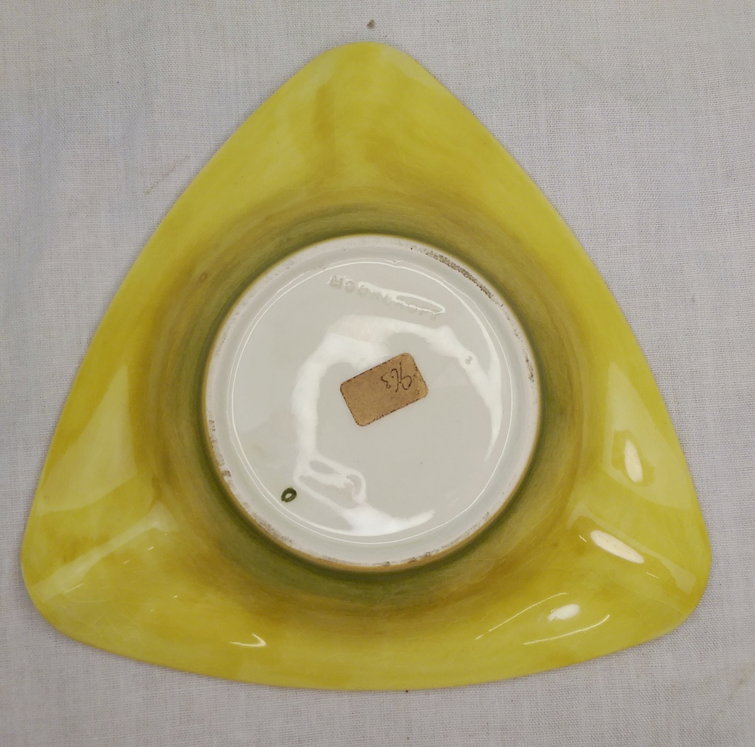 Moorcroft Yellow Hibiscus Pattern Ashtray - Image 4