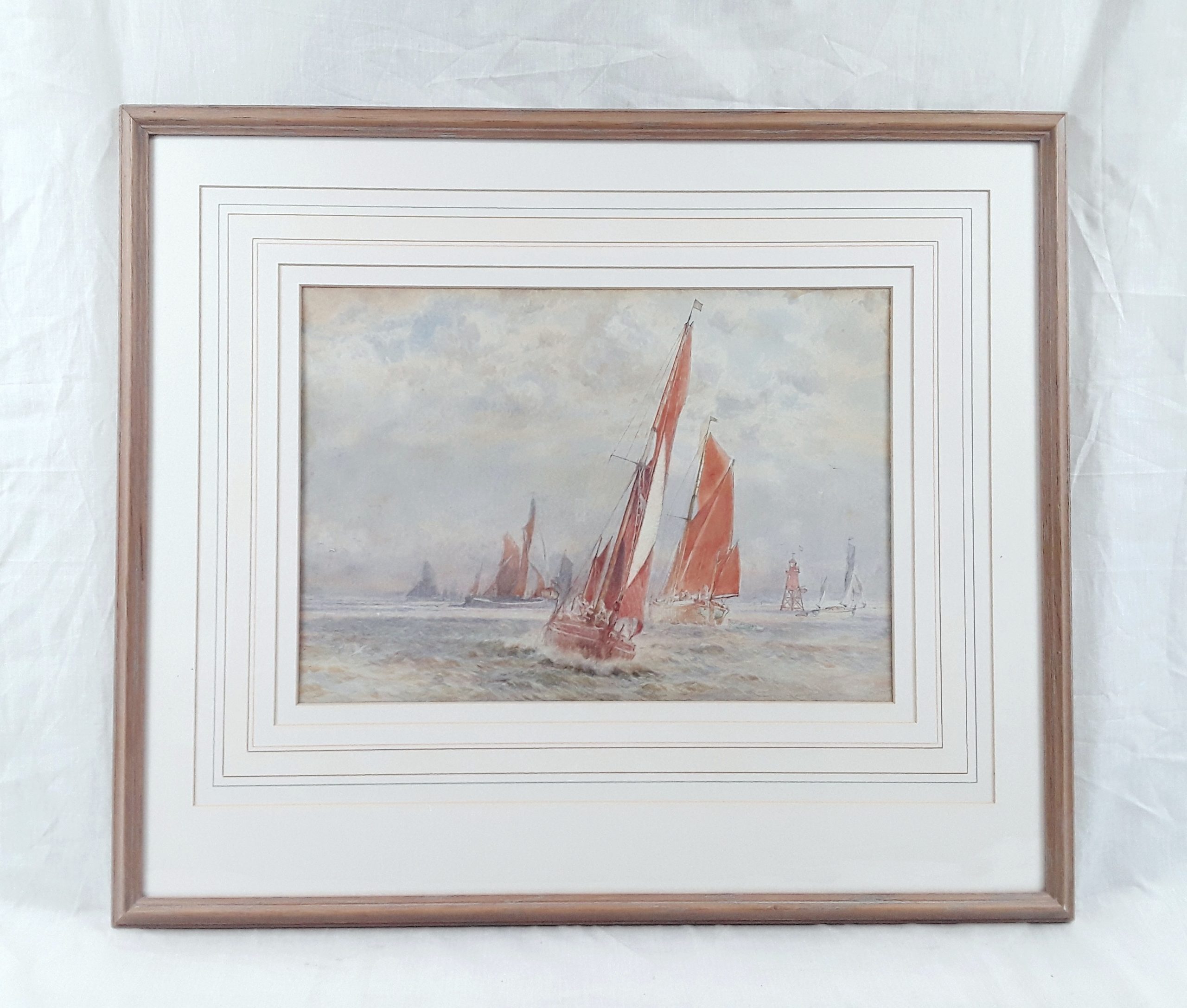 Unsigned Watercolour Of Sailing Boats - Probably W.E. Atkins (1842-1910)