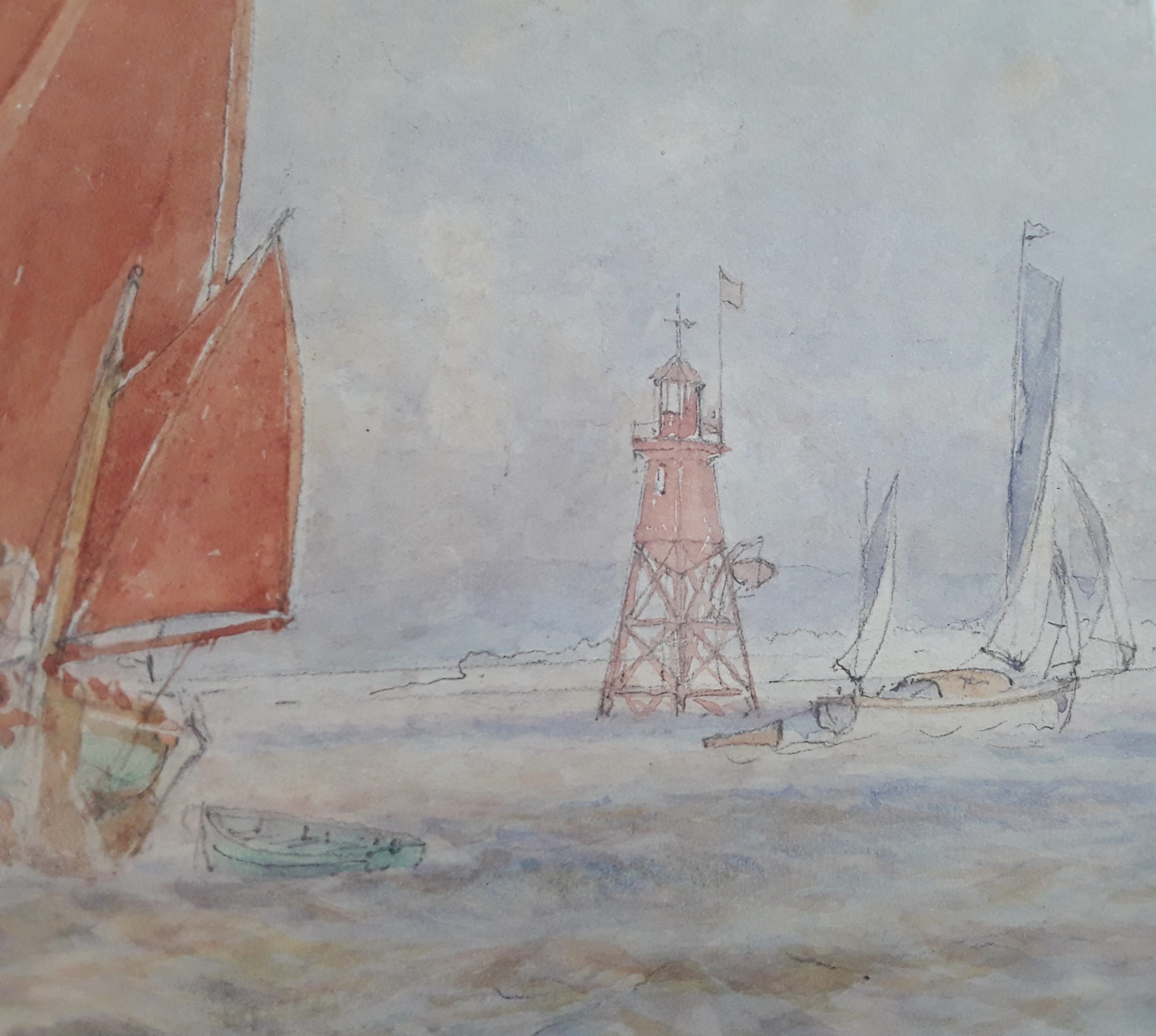 Unsigned Watercolour Of Sailing Boats - Probably W.E. Atkins (1842-1910) - Image 5