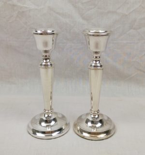 Pair Of Birmingham 1975 Silver Candlesticks