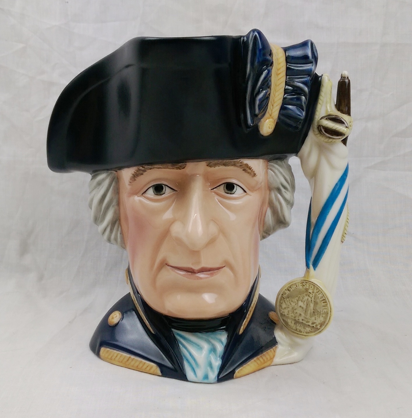 Franklin Mint Maritime Trust Large Porcelain Character Jug – Admiral Lord Howe