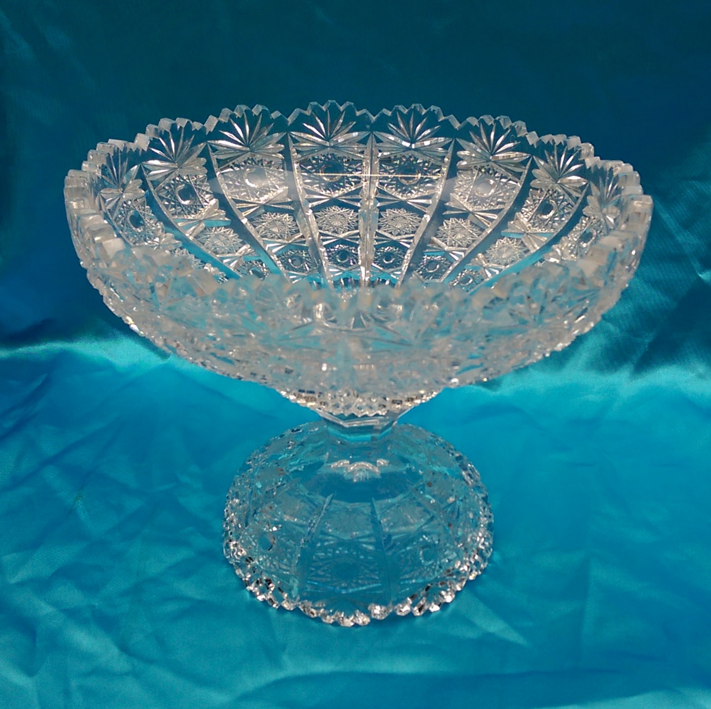 c1920’s Two Piece Cut Glass Fruit Bowl