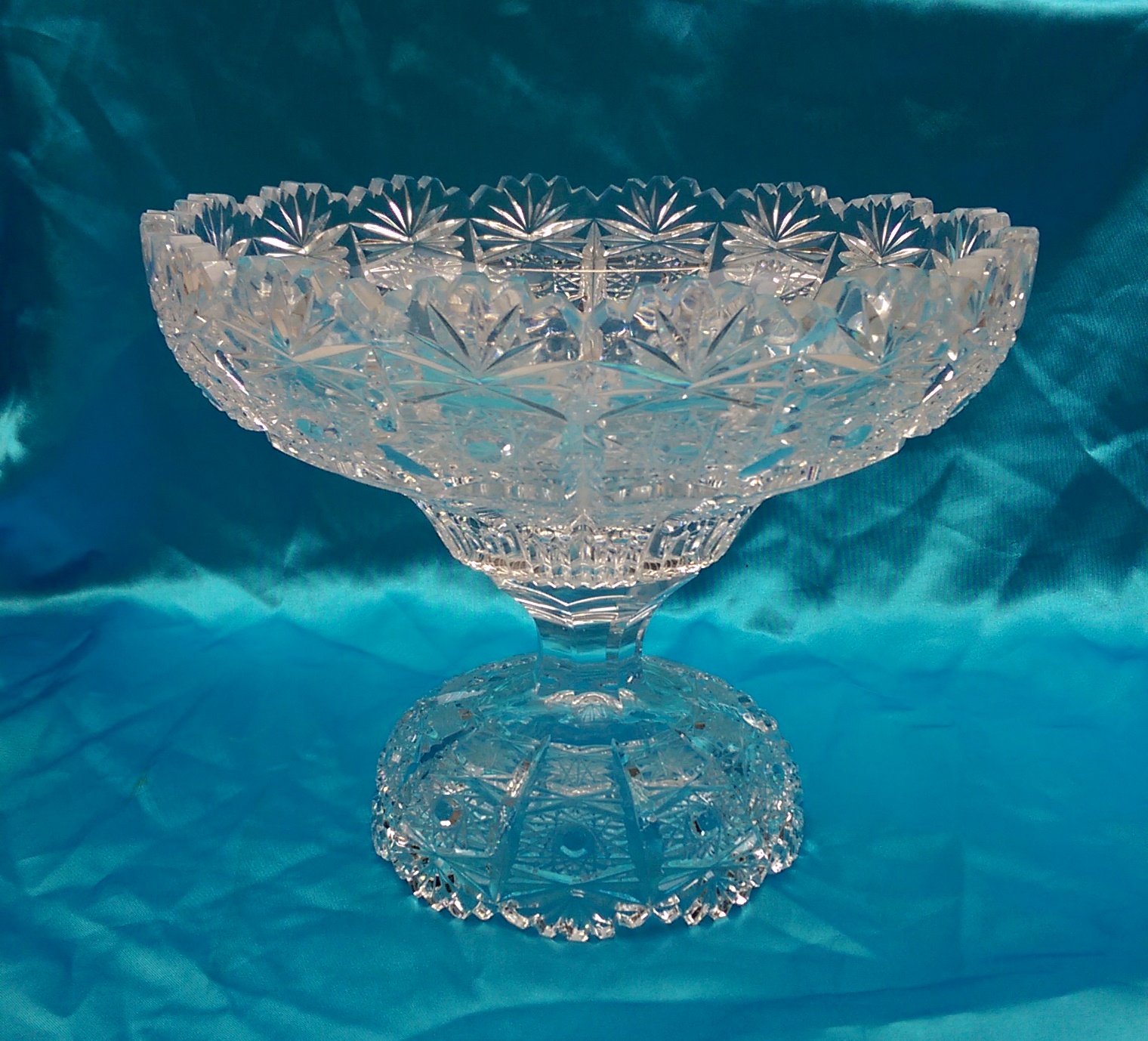c1920’s Two Piece Cut Glass Fruit Bowl - Image 2