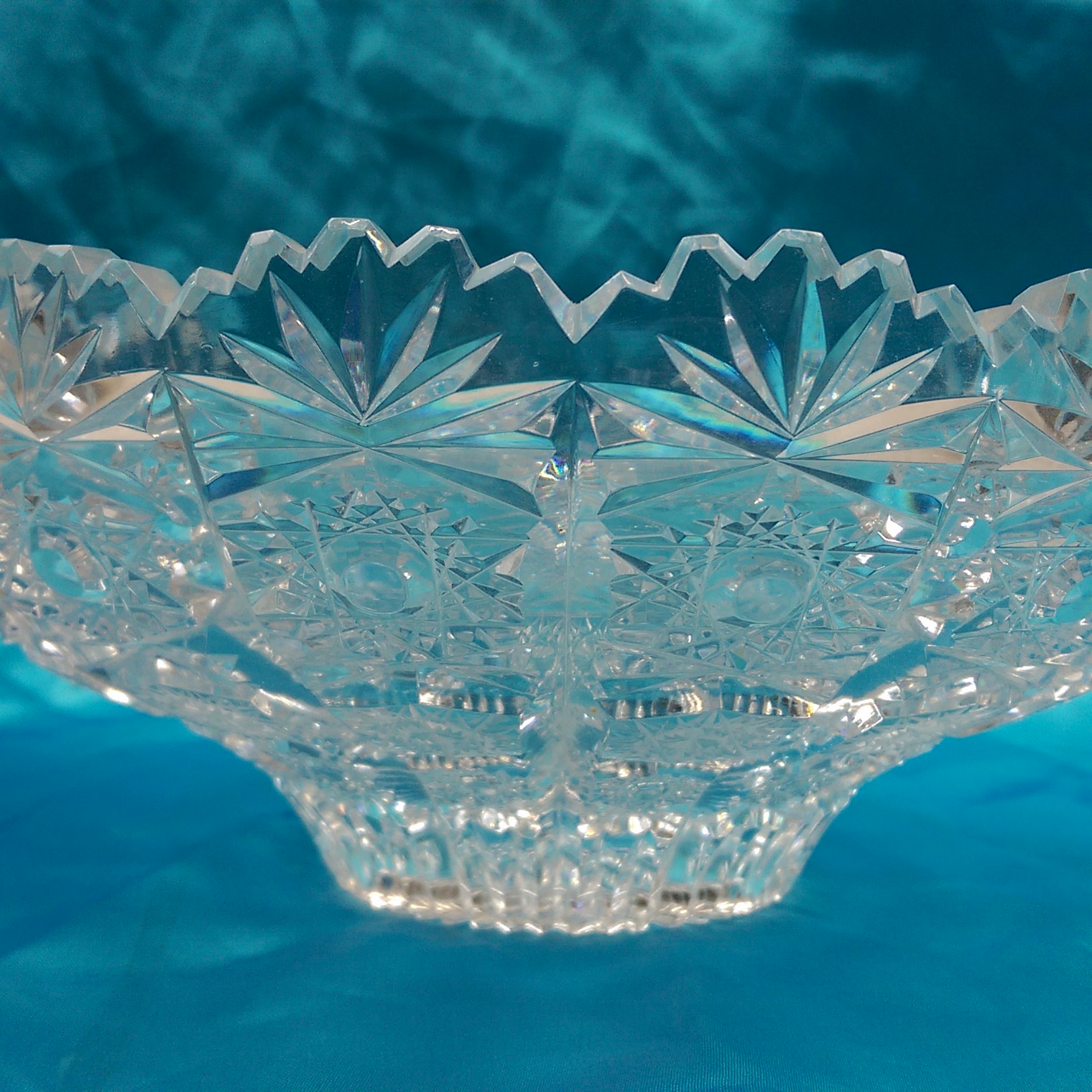 c1920’s Two Piece Cut Glass Fruit Bowl - Image 8