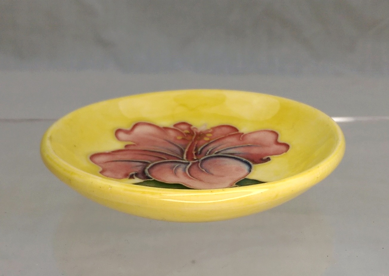 Moorcroft Yellow Hibiscus Pattern Pin Dish #2 - Image 2