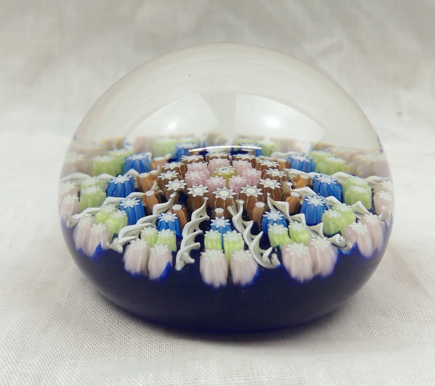 Perthshire Millefiori Flowers And Cane Paperweight - Image 3