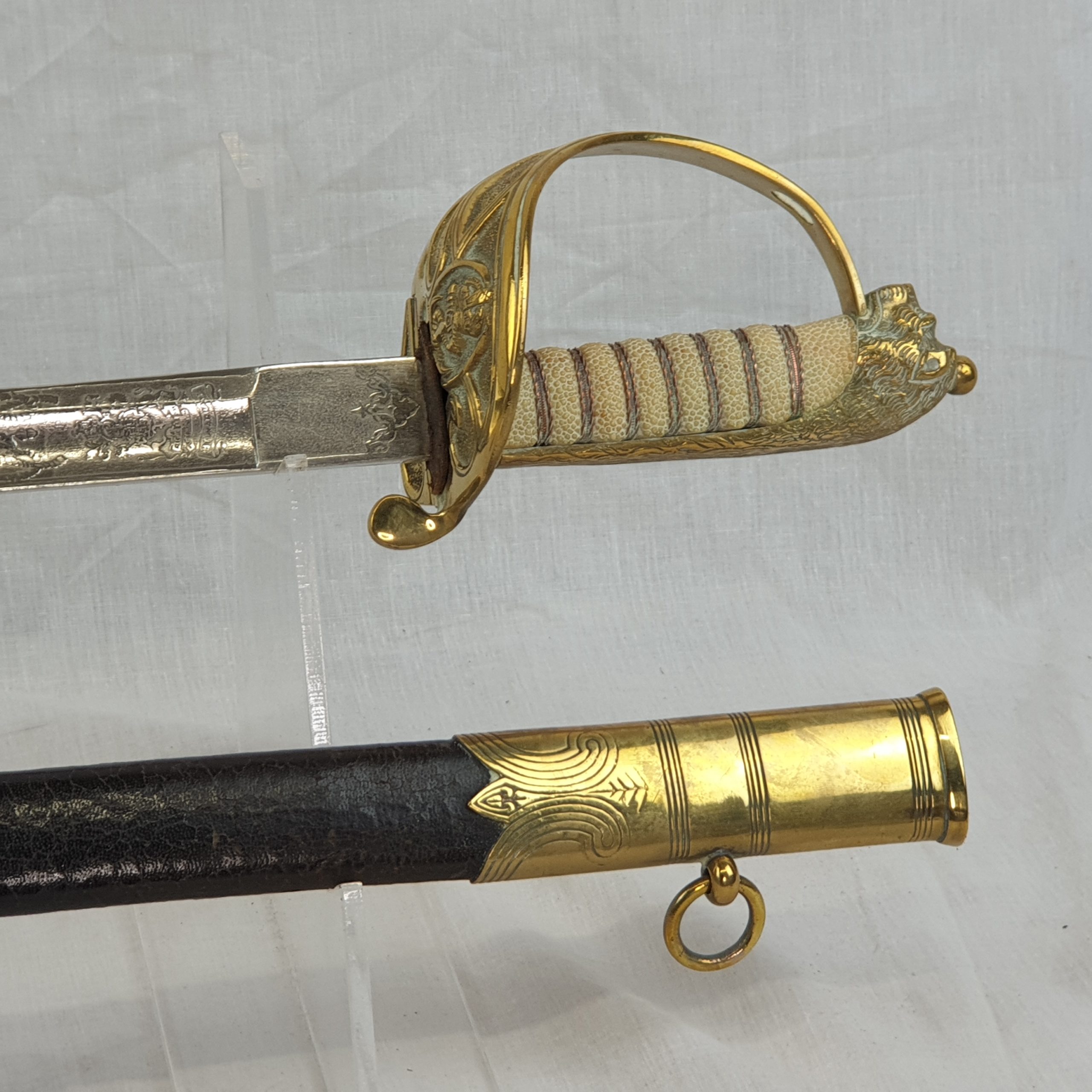 Royal Navy Kings Crown 1827 Pattern Reproduction Sword - Image 9