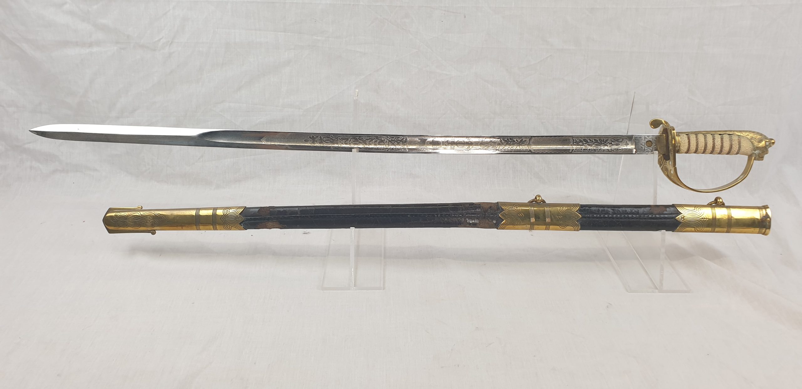Royal Navy Kings Crown 1827 Pattern Reproduction Sword - Image 3