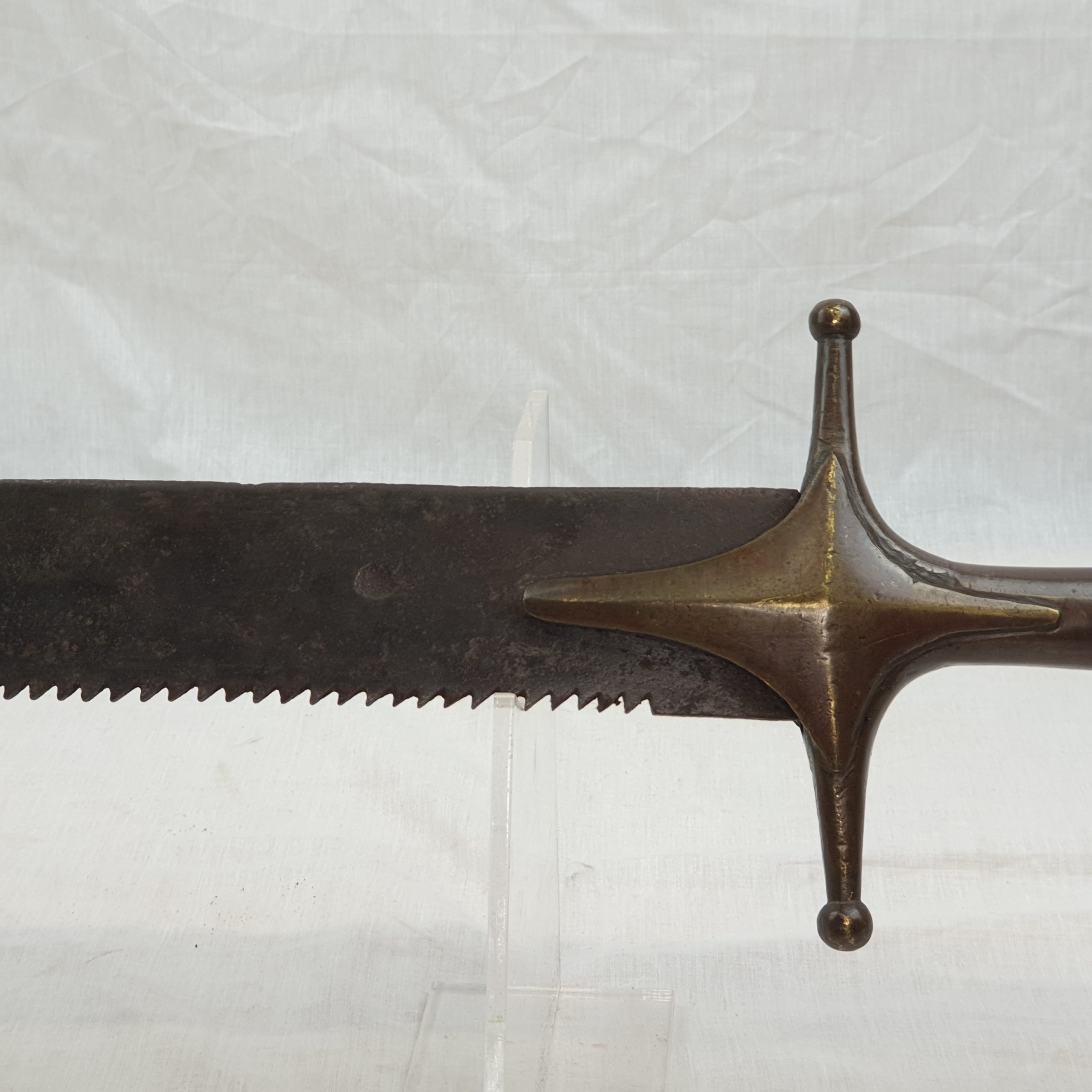 Very Rare Circa 1810 Russian Sappers Side Arm Short Sawback Sword - Image 12