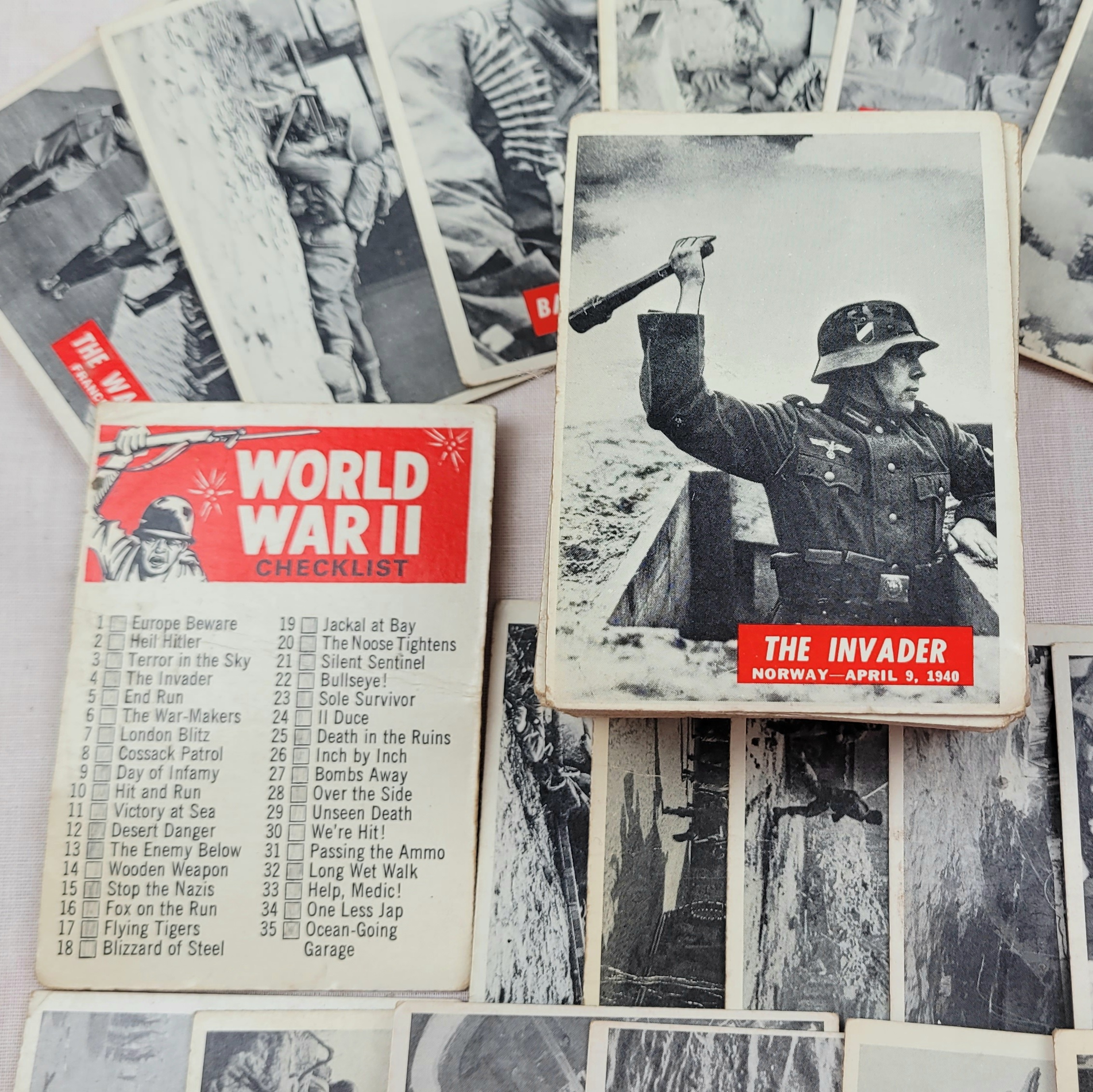 Near Complete Set Of 1965 U.S.A. Bubble Gum Cards Depicting WW2 - Image 4