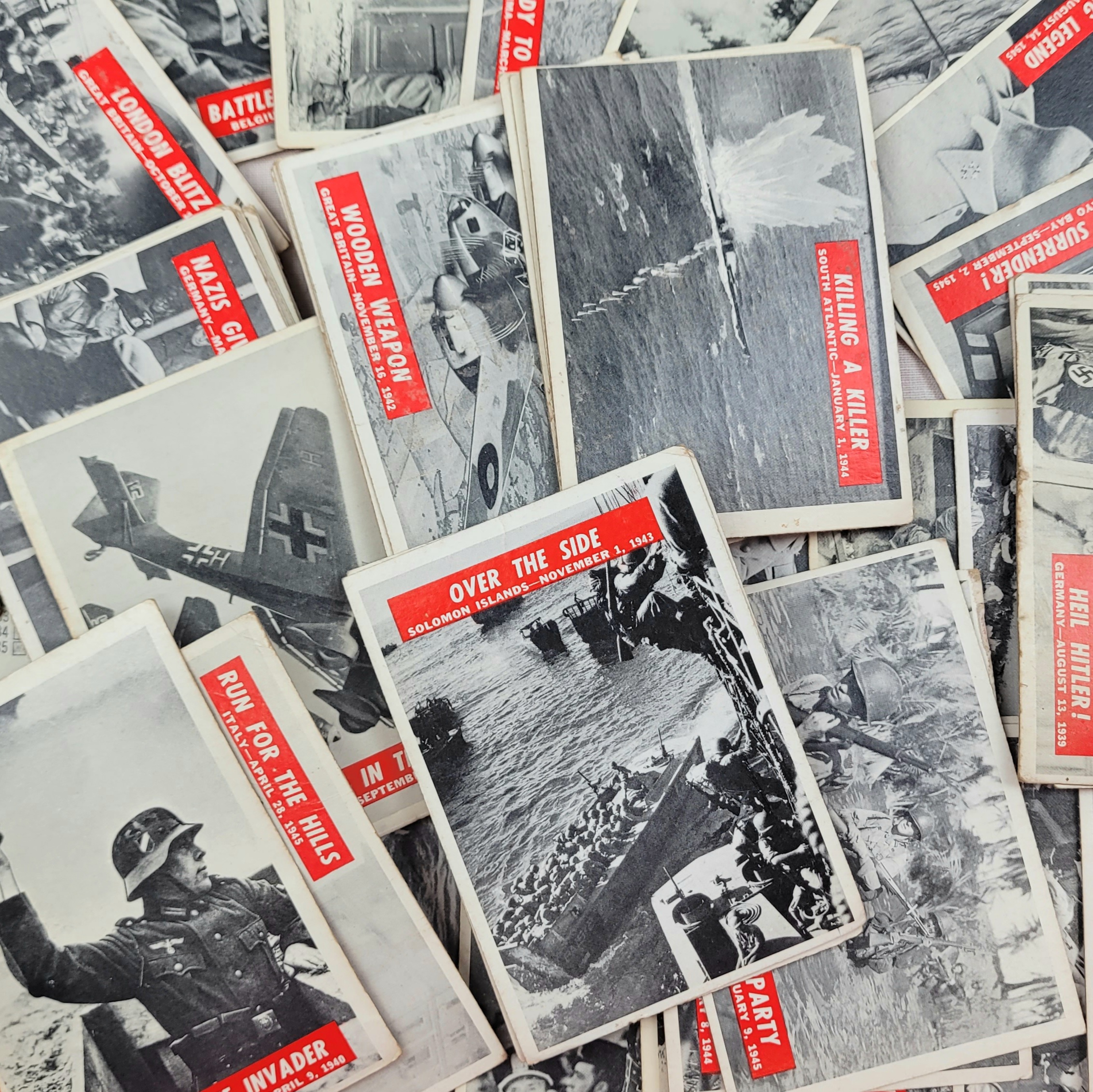Near Complete Set Of 1965 U.S.A. Bubble Gum Cards Depicting WW2 - Image 3