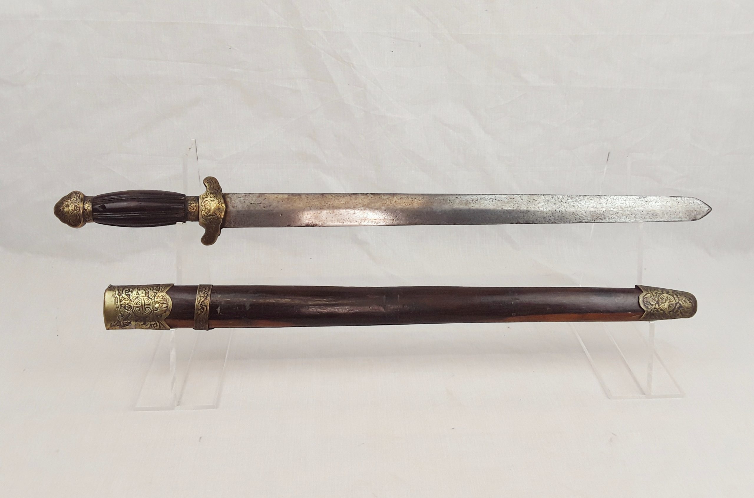 Circa 1900 Chinese Short Jian Sword