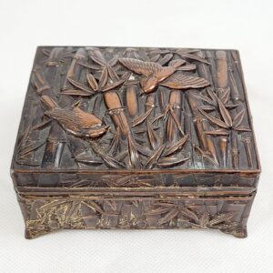 19th Century Japanese White Metal Silver Casket