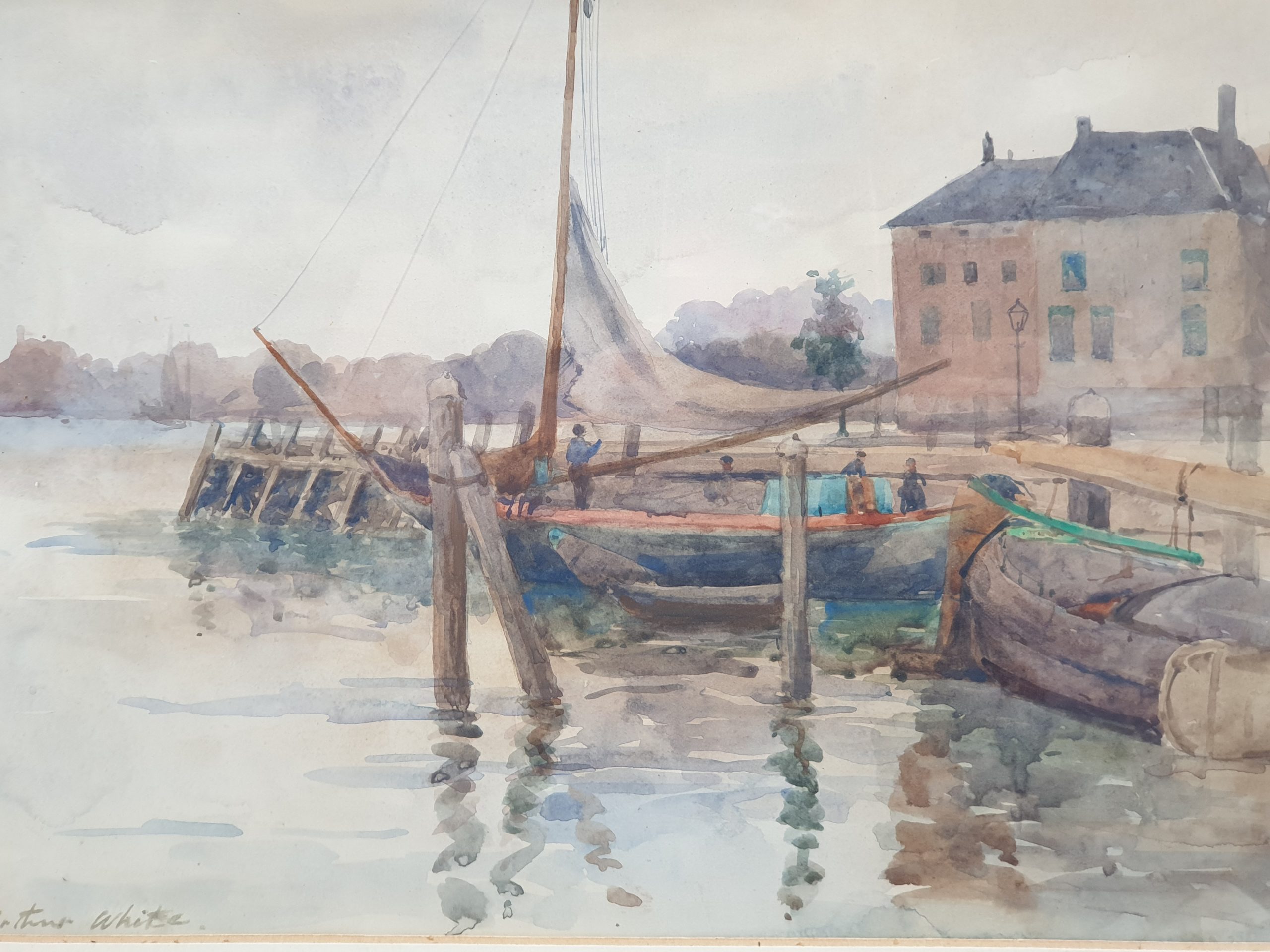 Arthur White St Ives Cornwall Artist (1865-1953) Watercolour - Image 3