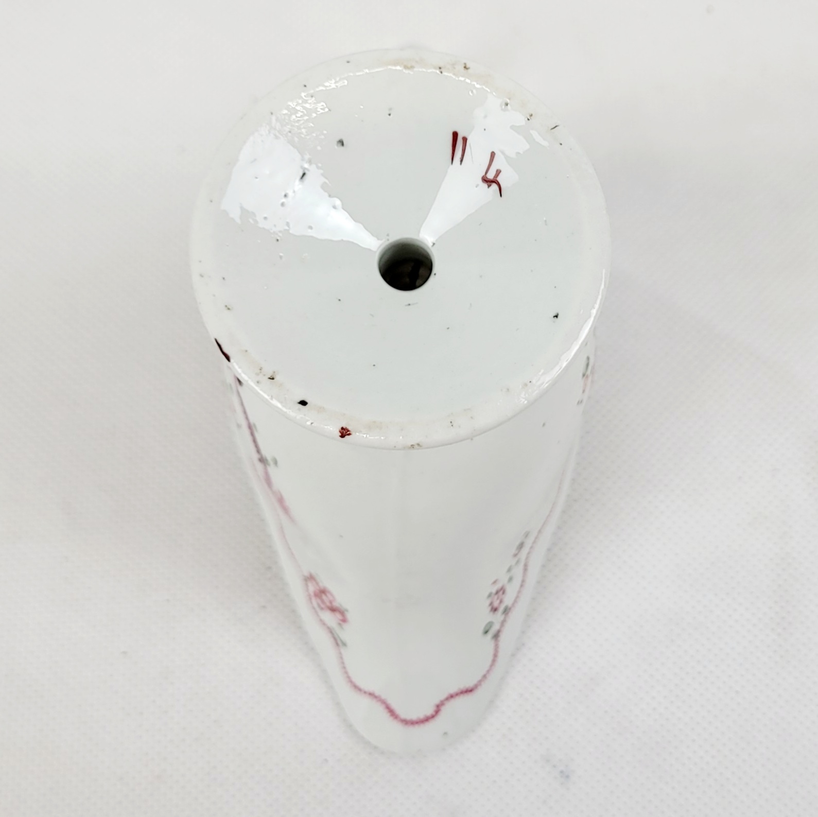 Circa 1790 New Hall Porcelain Cream Jug With Pink Flowers And Dotted Ribbons - Image 5