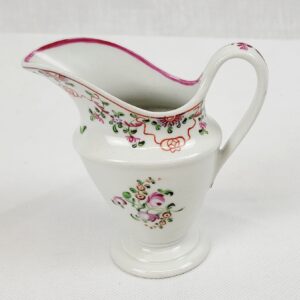 Circa 1795 New Hall Porcelain Cream Jug In The Knitting Wool Pattern