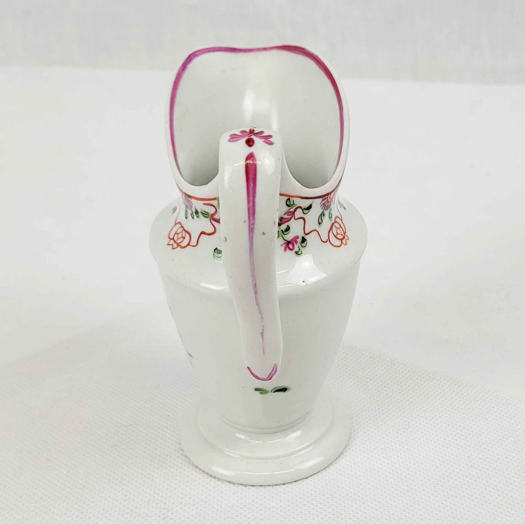 Circa 1795 New Hall Porcelain Cream Jug In The Knitting Wool Pattern - Image 4