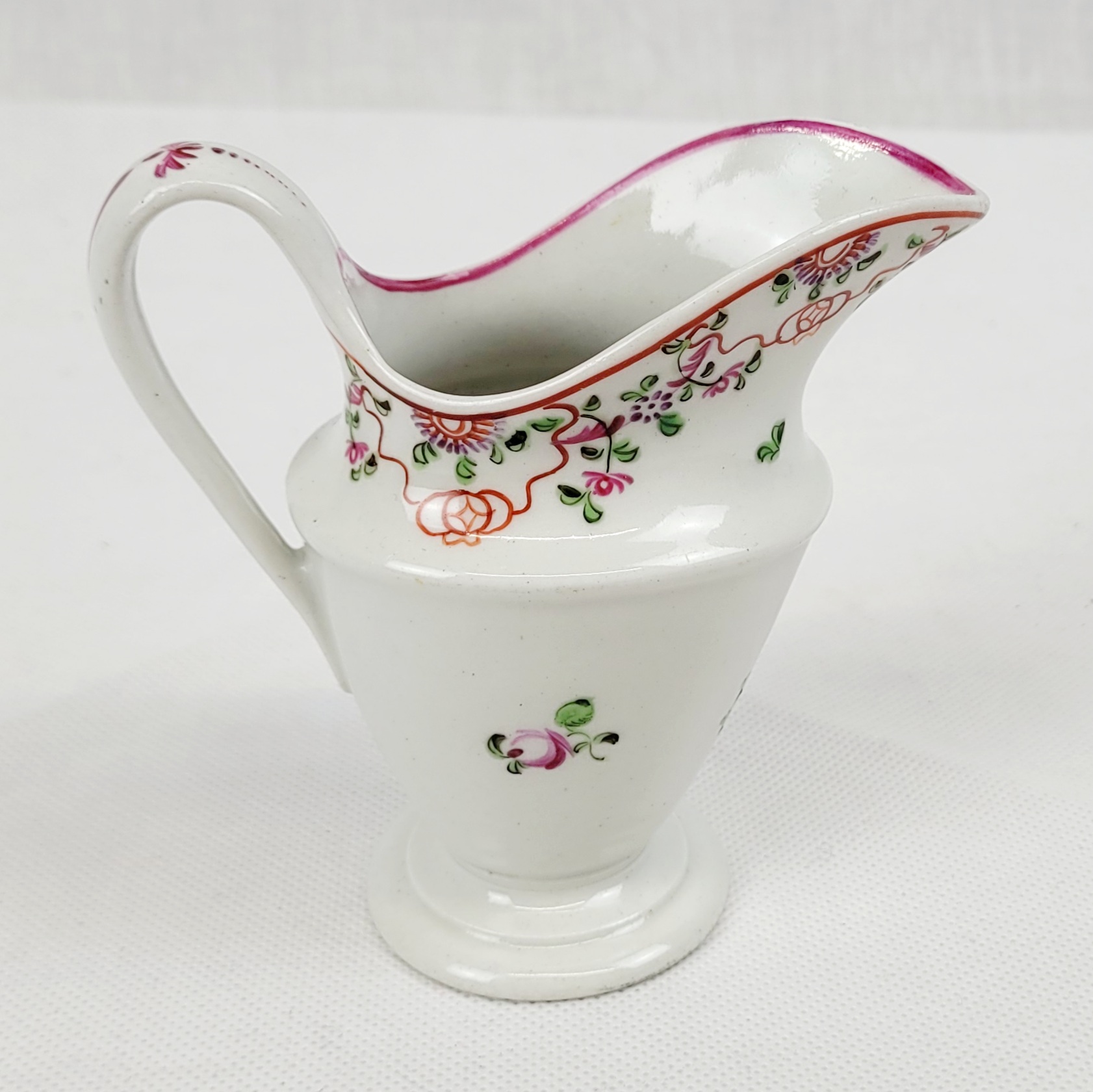 Circa 1795 New Hall Porcelain Cream Jug In The Knitting Wool Pattern - Image 2