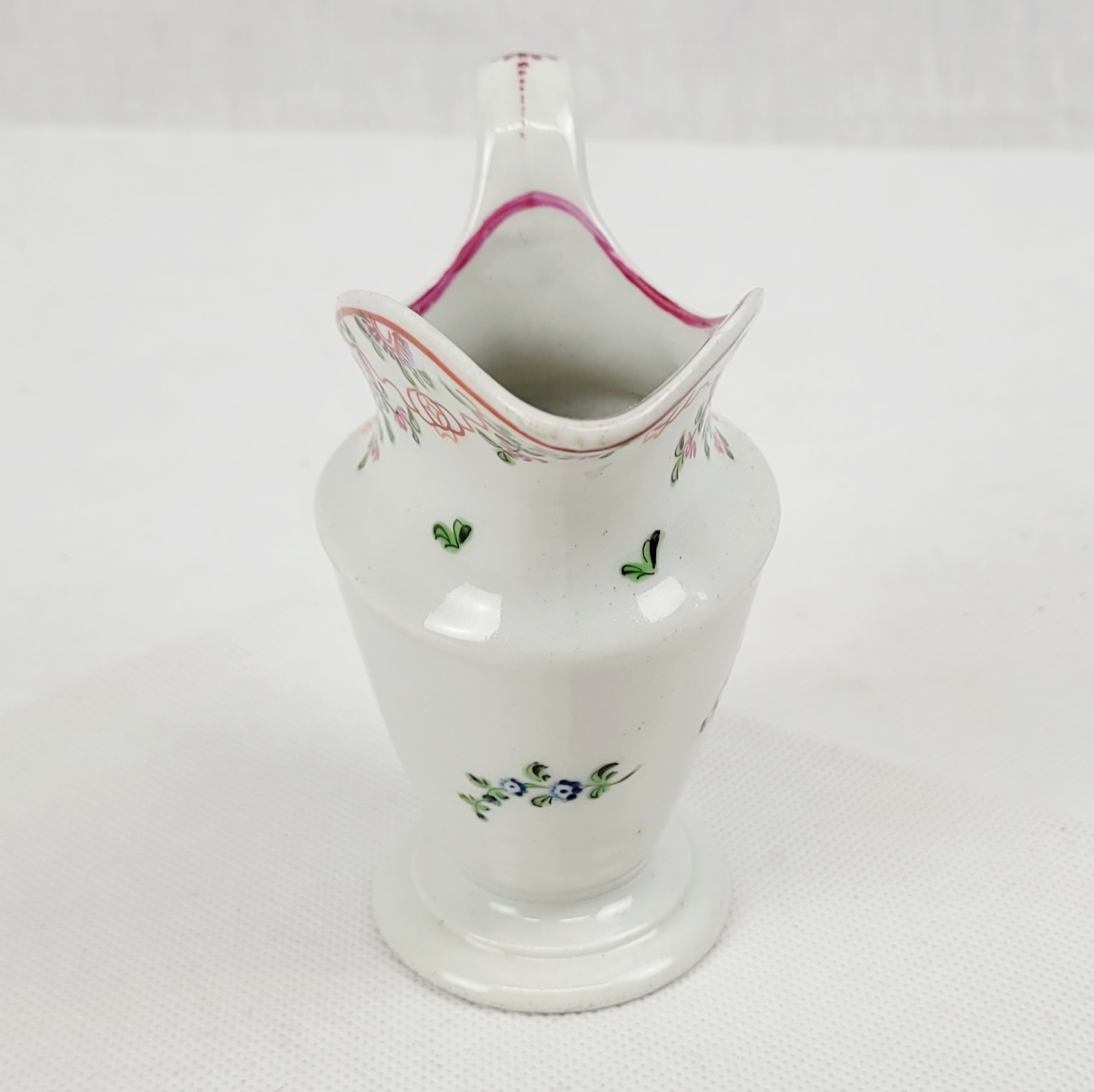 Circa 1795 New Hall Porcelain Cream Jug In The Knitting Wool Pattern - Image 3