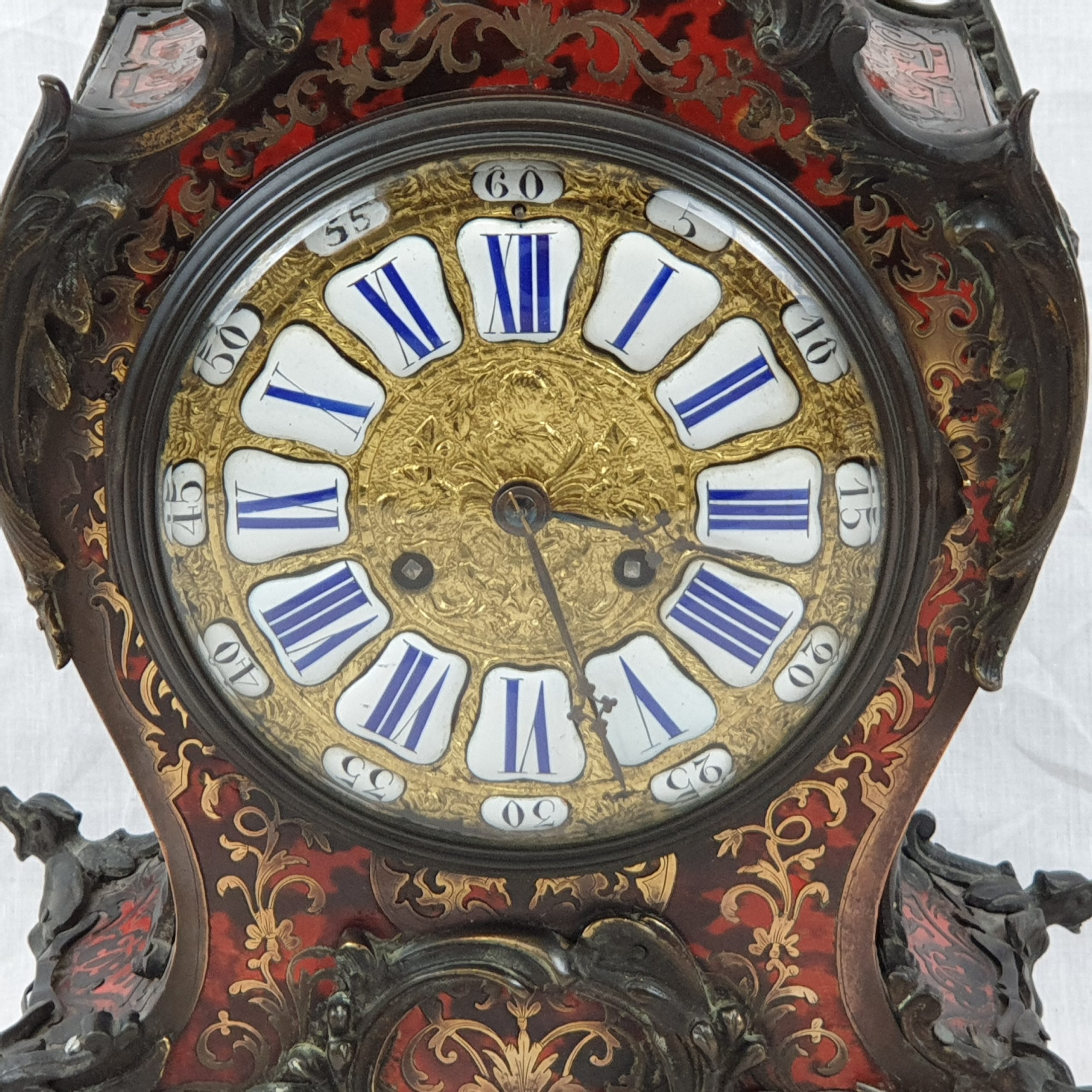 19th Century French Boulle Work Mantle Clock - Image 9