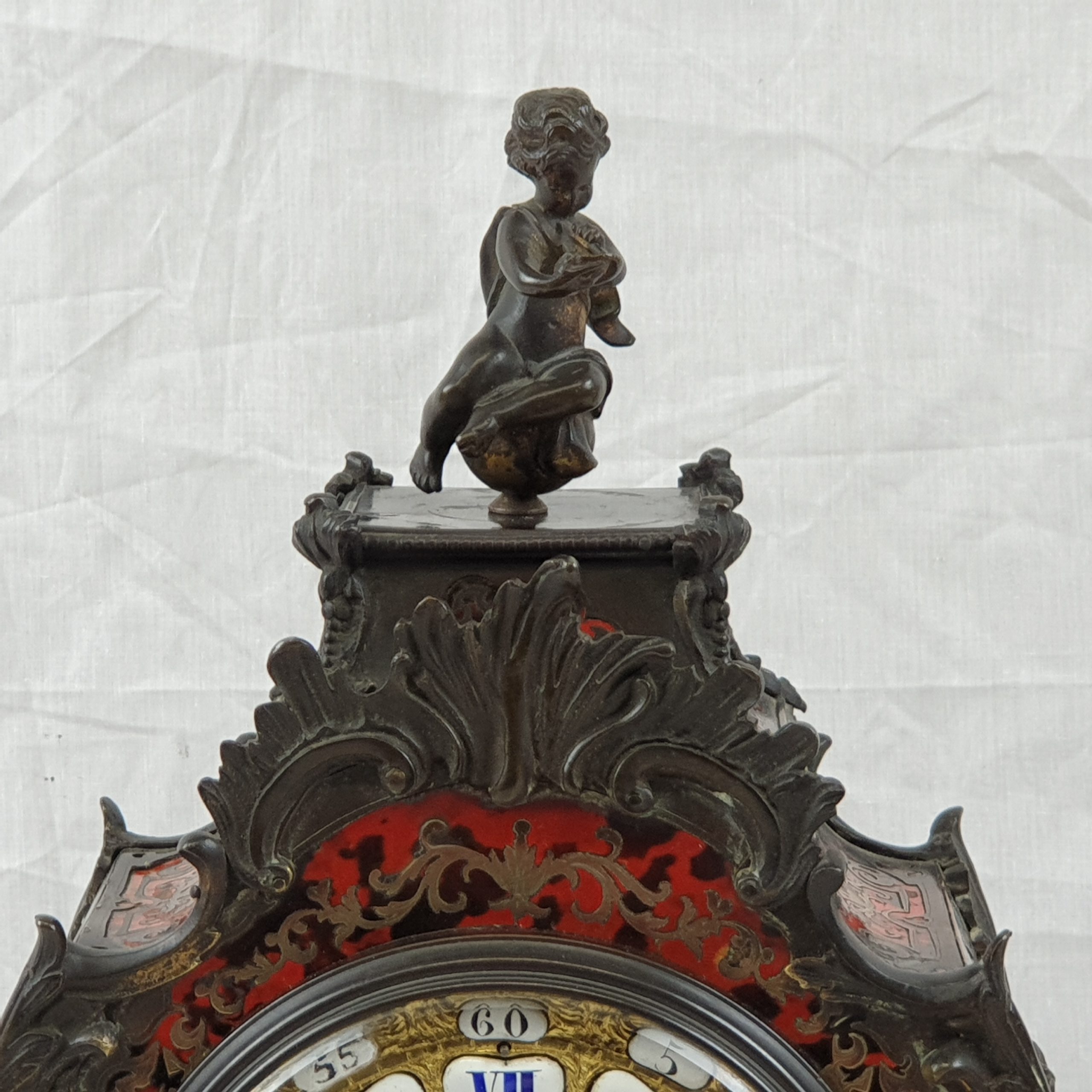 19th Century French Boulle Work Mantle Clock - Image 3