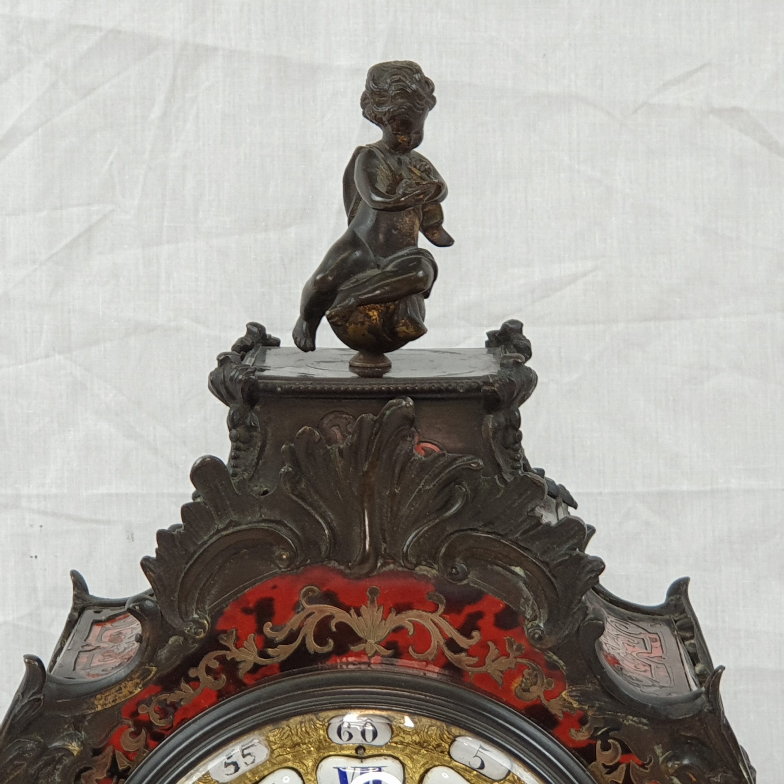 19th Century French Boulle Work Mantle Clock - Image 2