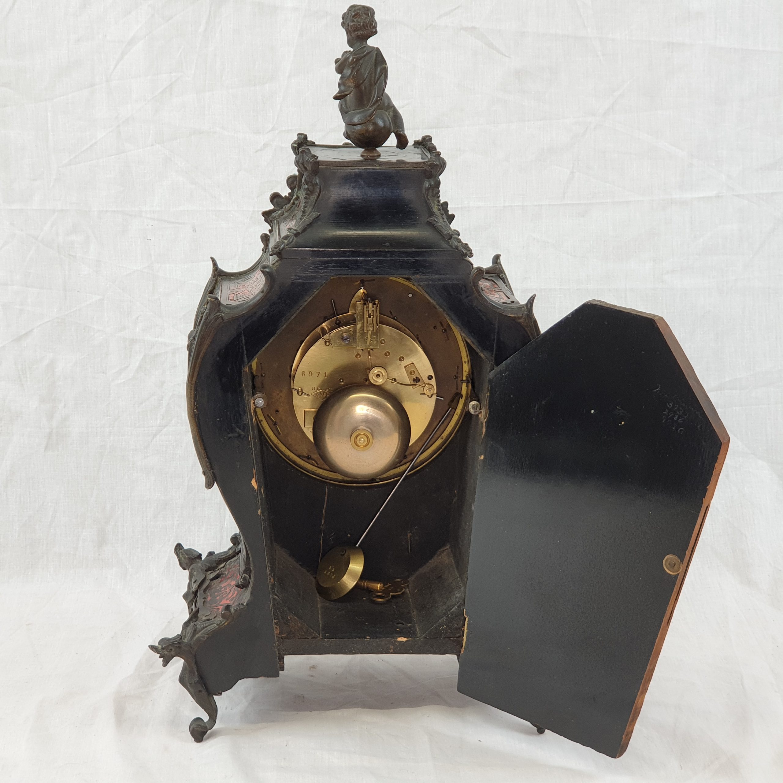 19th Century French Boulle Work Mantle Clock - Image 7