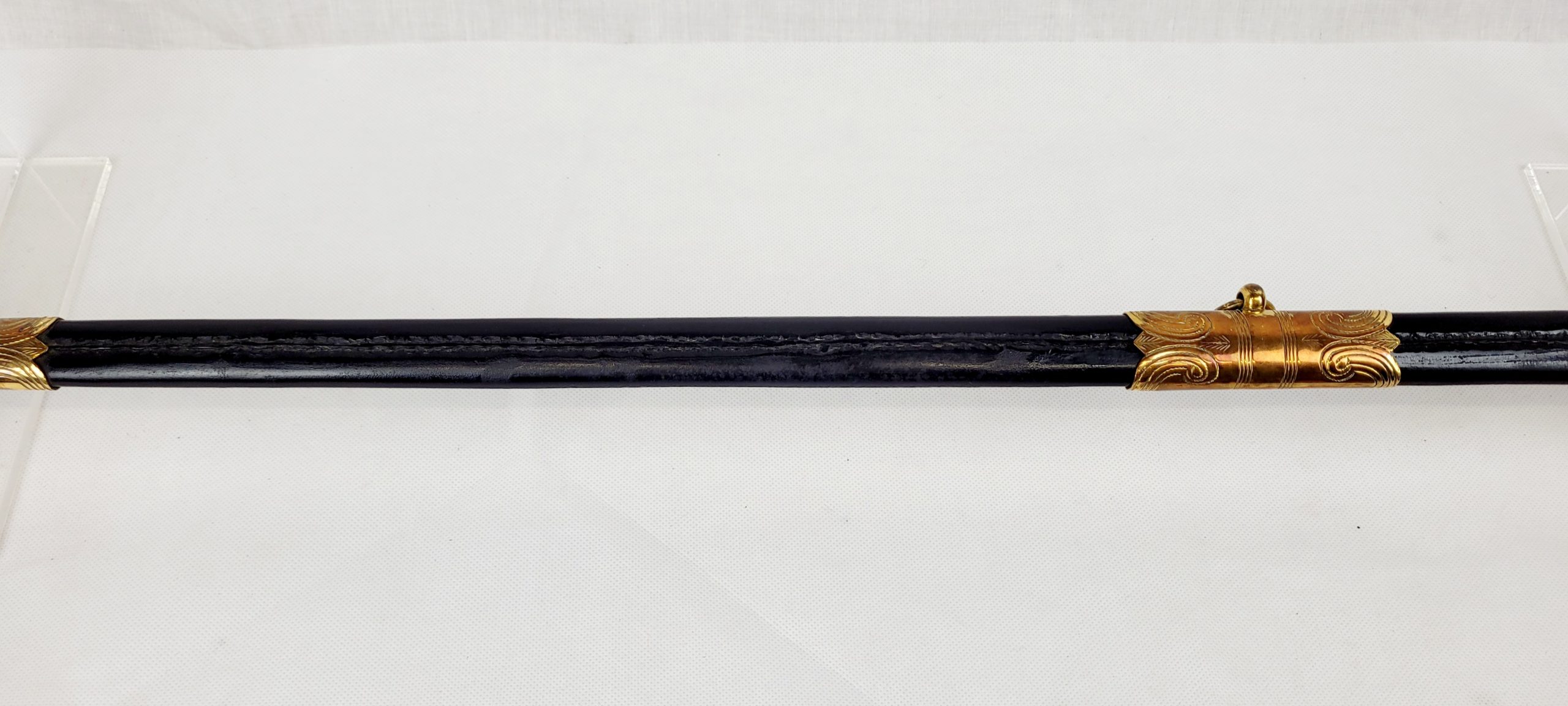 Circa WW2 Royal Navy 1827 Pattern Officers Sword, Scabbard And Leather Sword Bag By Gieves - Image 16