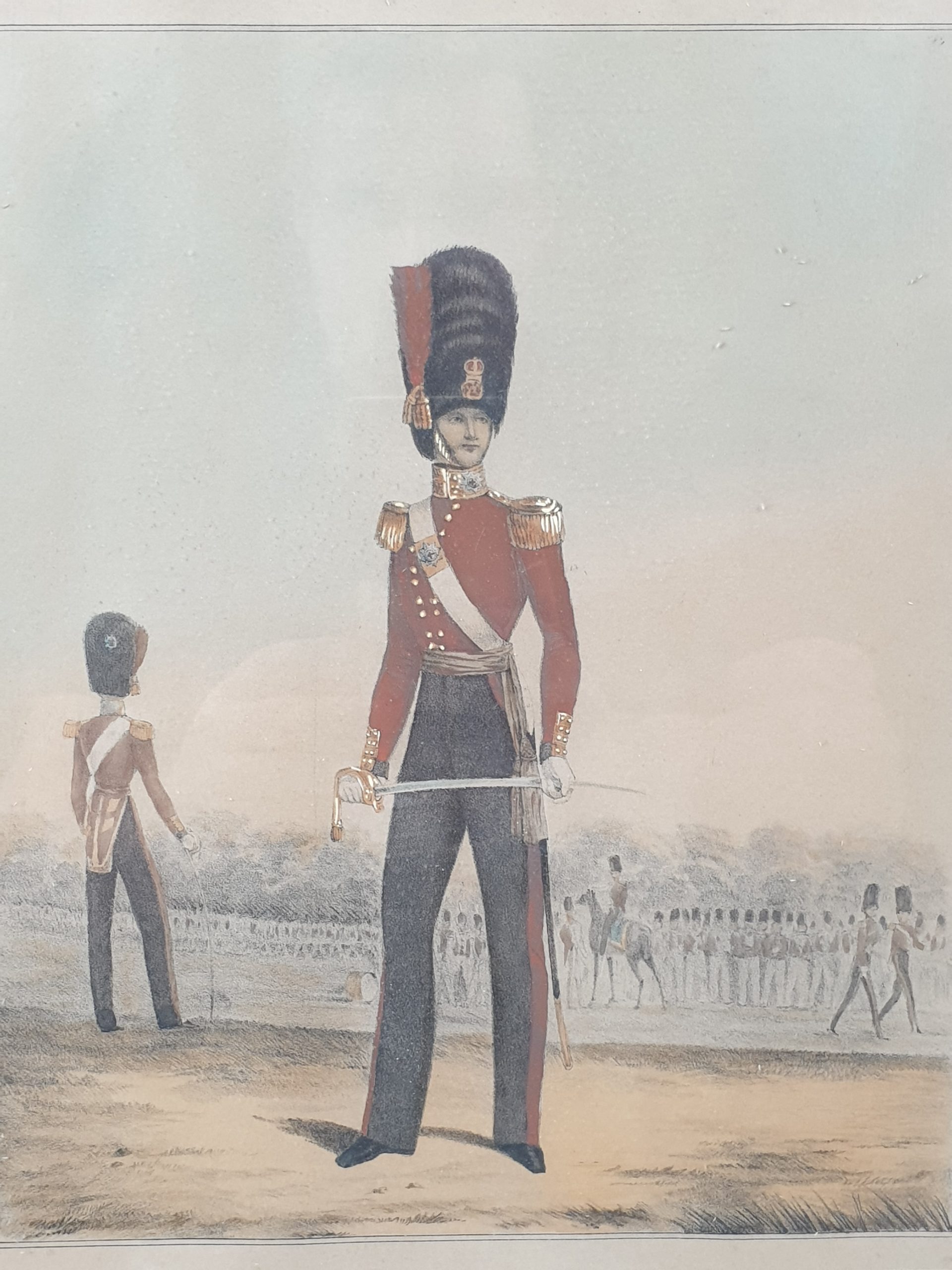 Early Edwardian Coldstream Guards Winter Dress Hand Coloured Chromolithograph - Image 3