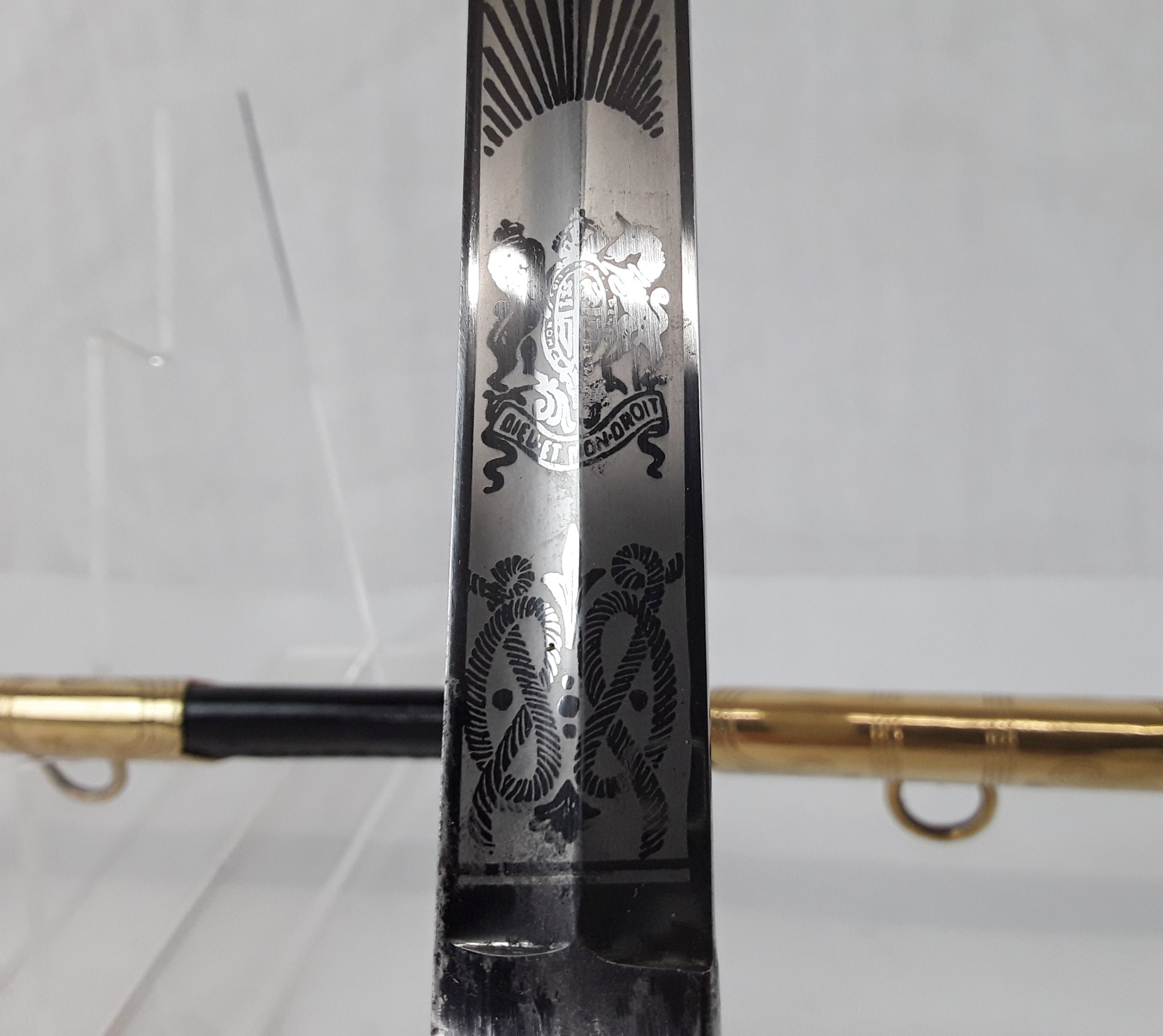 Current Issue QE2 Royal Navy 1827 Pattern Officers Sword, Sword Knot, Scabbard And Sword Bag - Image 10