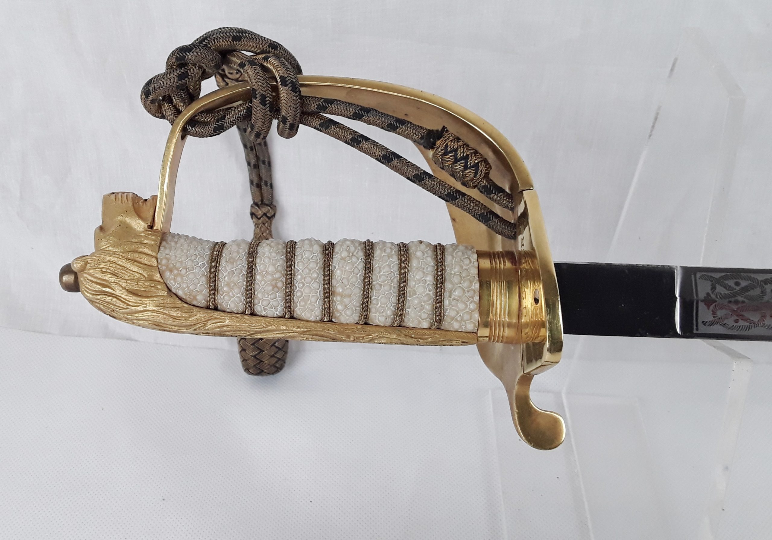 Current Issue QE2 Royal Navy 1827 Pattern Officers Sword, Sword Knot, Scabbard And Sword Bag - Image 22