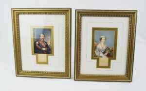 Original Baxter Prints of Napoleon III and Empress Eugenie 1854