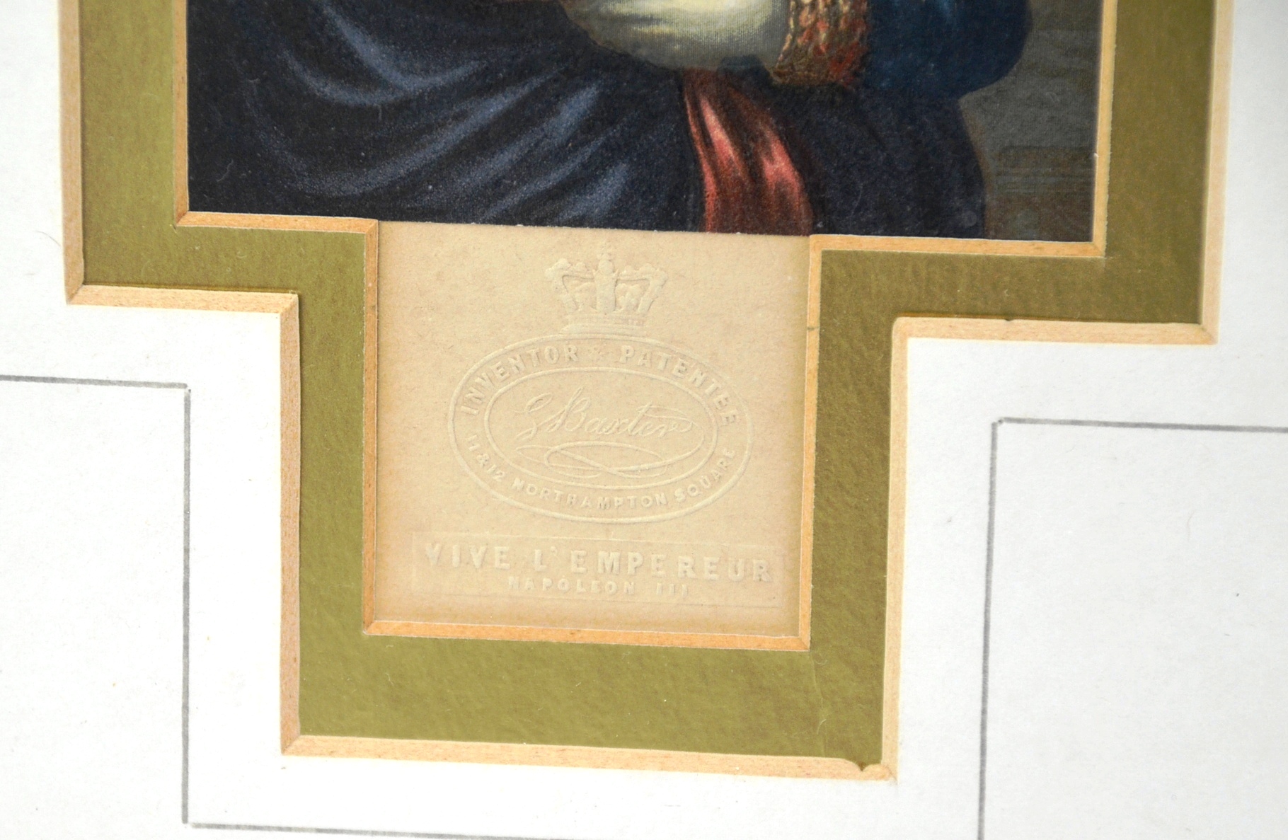 Original Baxter Prints of Napoleon III and Empress Eugenie 1854 - Image 4