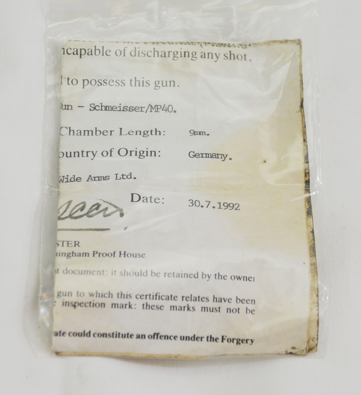 Original WW2 German MP40 Sub-Machine Gun (Deactivated) - Image 3