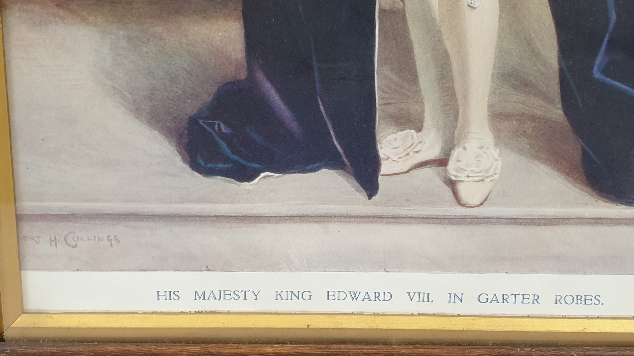 1936 Edward VIII In Garter Robes Chromolithograph - Image 5