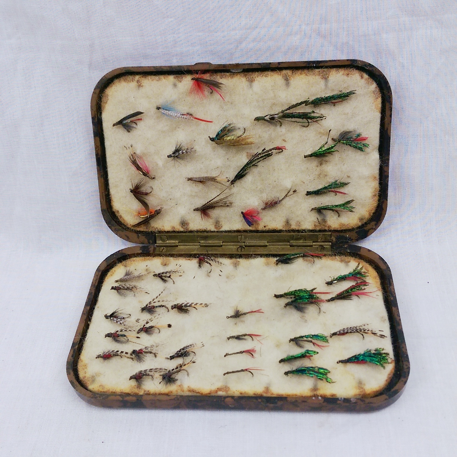 1930s Hardy Brothers Fly Fishing Flies In A Bakelite Case