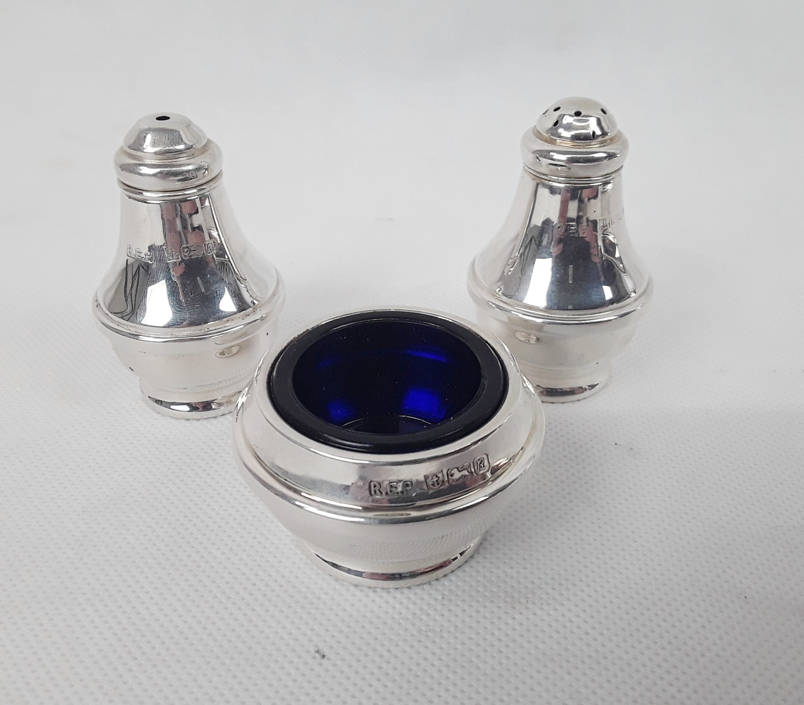 Sterling Silver Condiment Set – Birmingham 1991 - Image 11