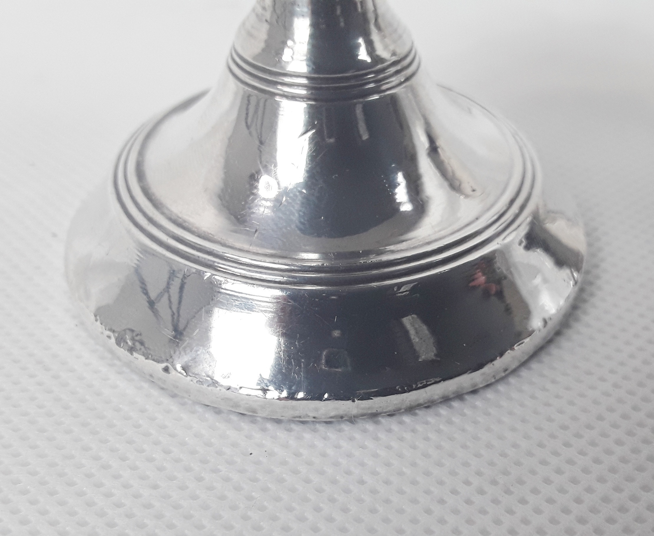 Pair Of Squat Sterling Silver Candlesticks – London 1921 - Image 6
