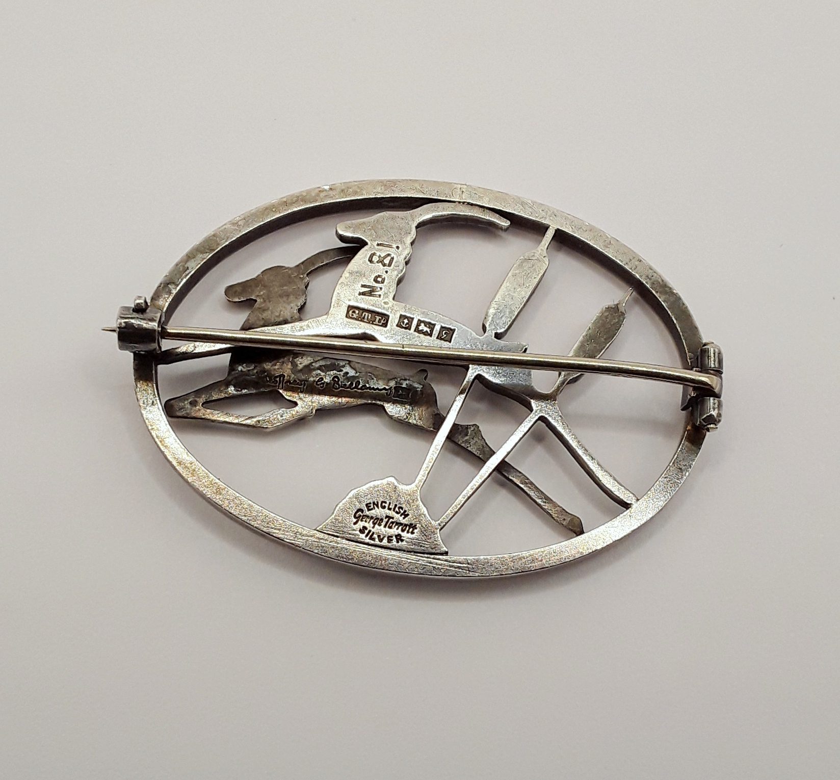 Sterling Silver Brooch of Two Gazelles by Geoffrey Bellamy & George Tarratt c1956 - Image 3