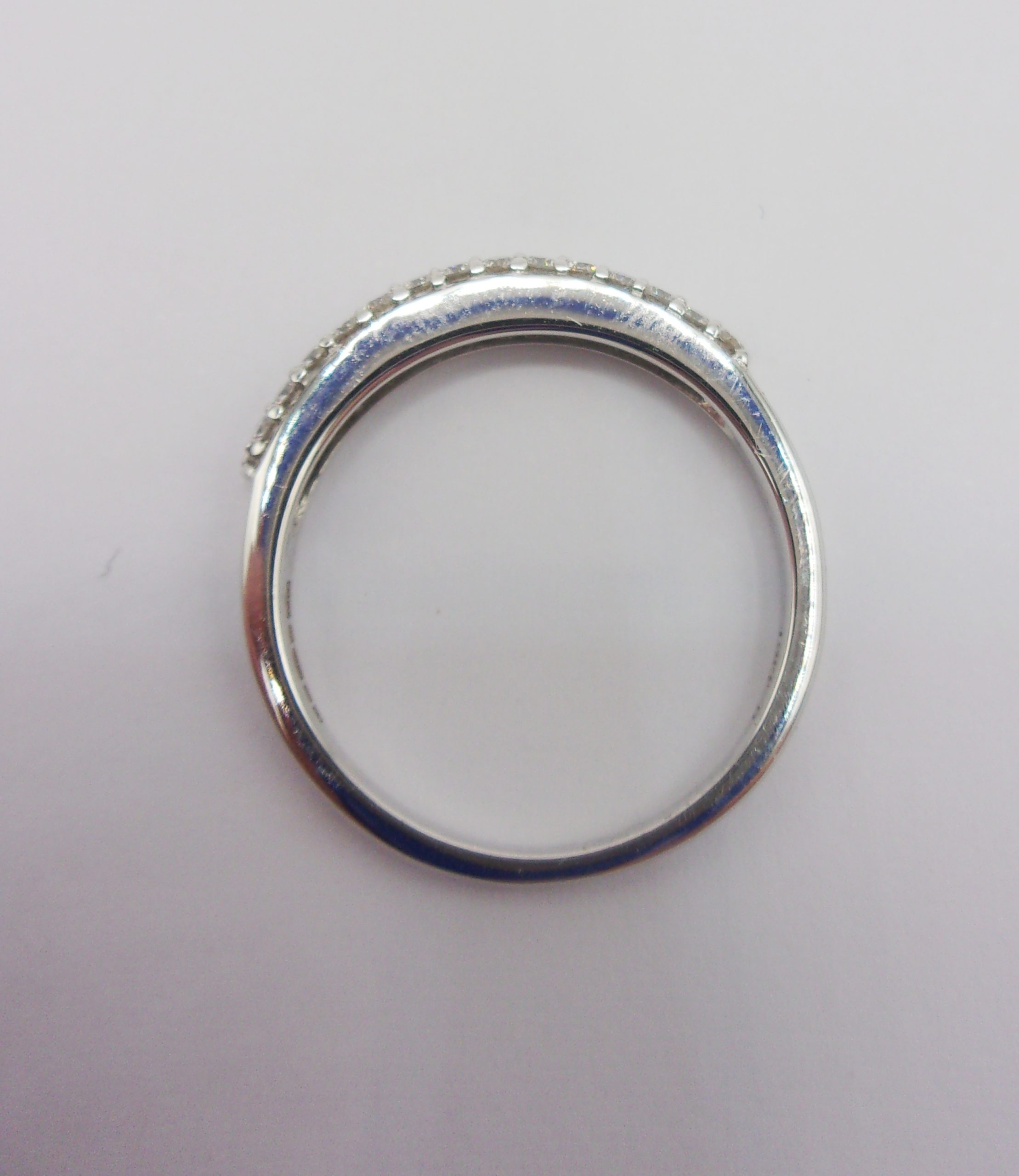 9ct White Gold 0.33 CTW Diamond Half Eternity Ring UK Size M+ US 6 ¼ - Image 7