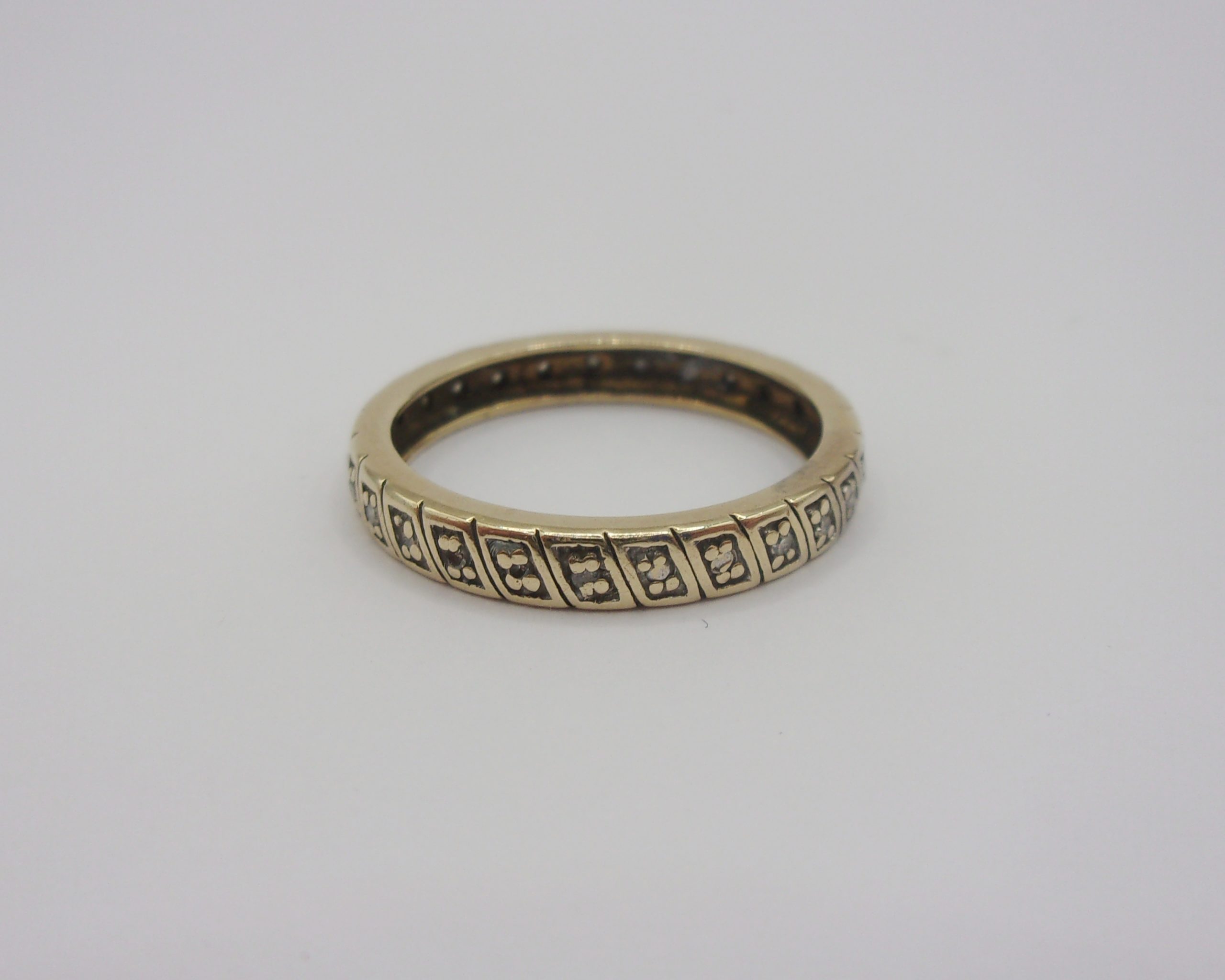 9ct Yellow Gold 0.15 CTW Diamond Eternity Ring UK Size N US 6 ½ - Image 3