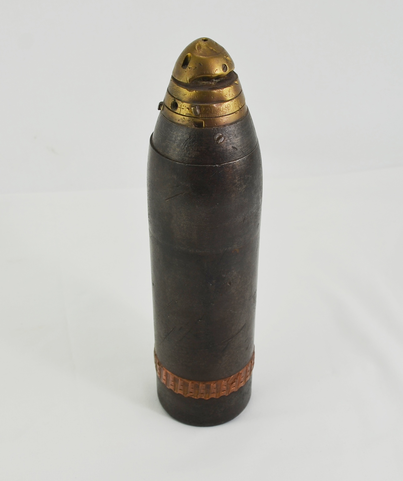 WW1 German Artillery Shell with Fuse Timer